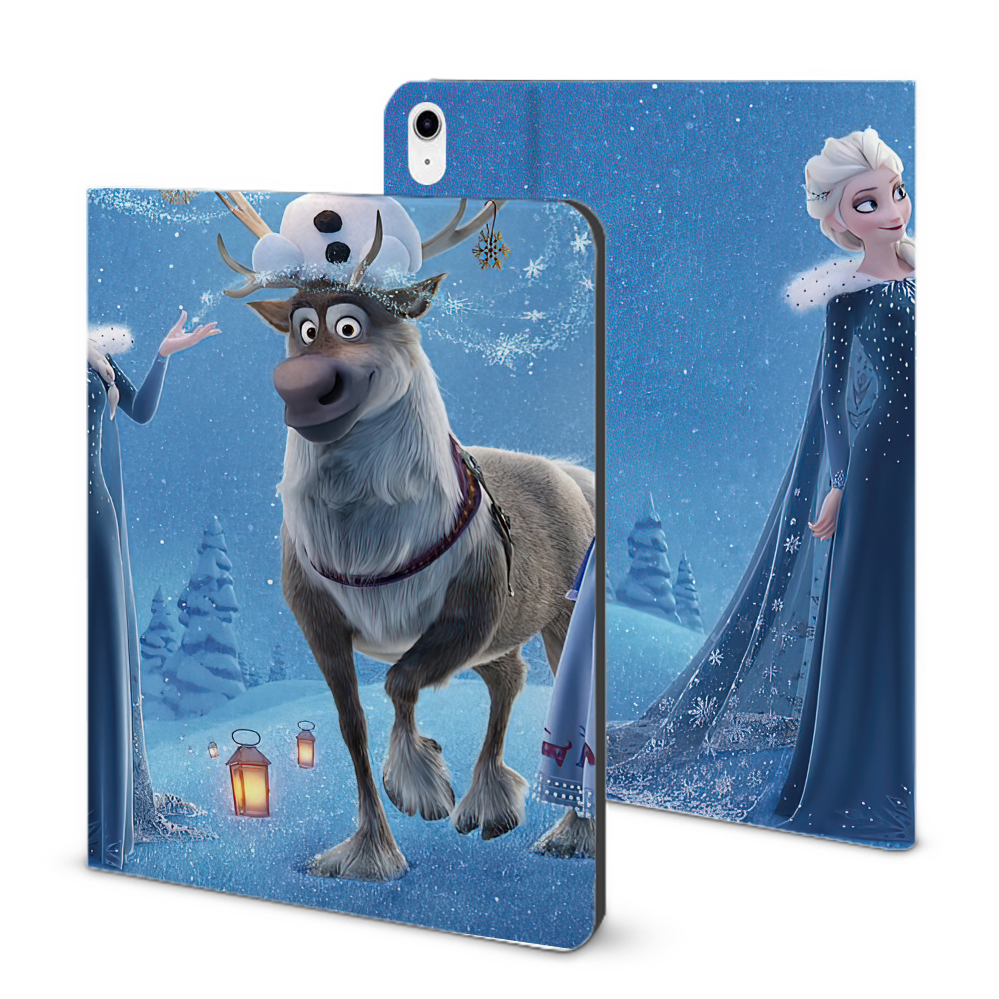（画像用） アナと雪の女王 アンナ エルサ Frozen Anna Elsa IPad ケース ブック型 PUレザー TPU 耐衝撃 軽量 薄型 ペン収納なし 全面保護 IPad 各モデル対応
